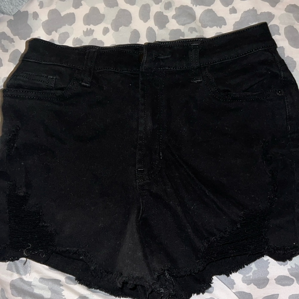 Black Jean Soft Shorts